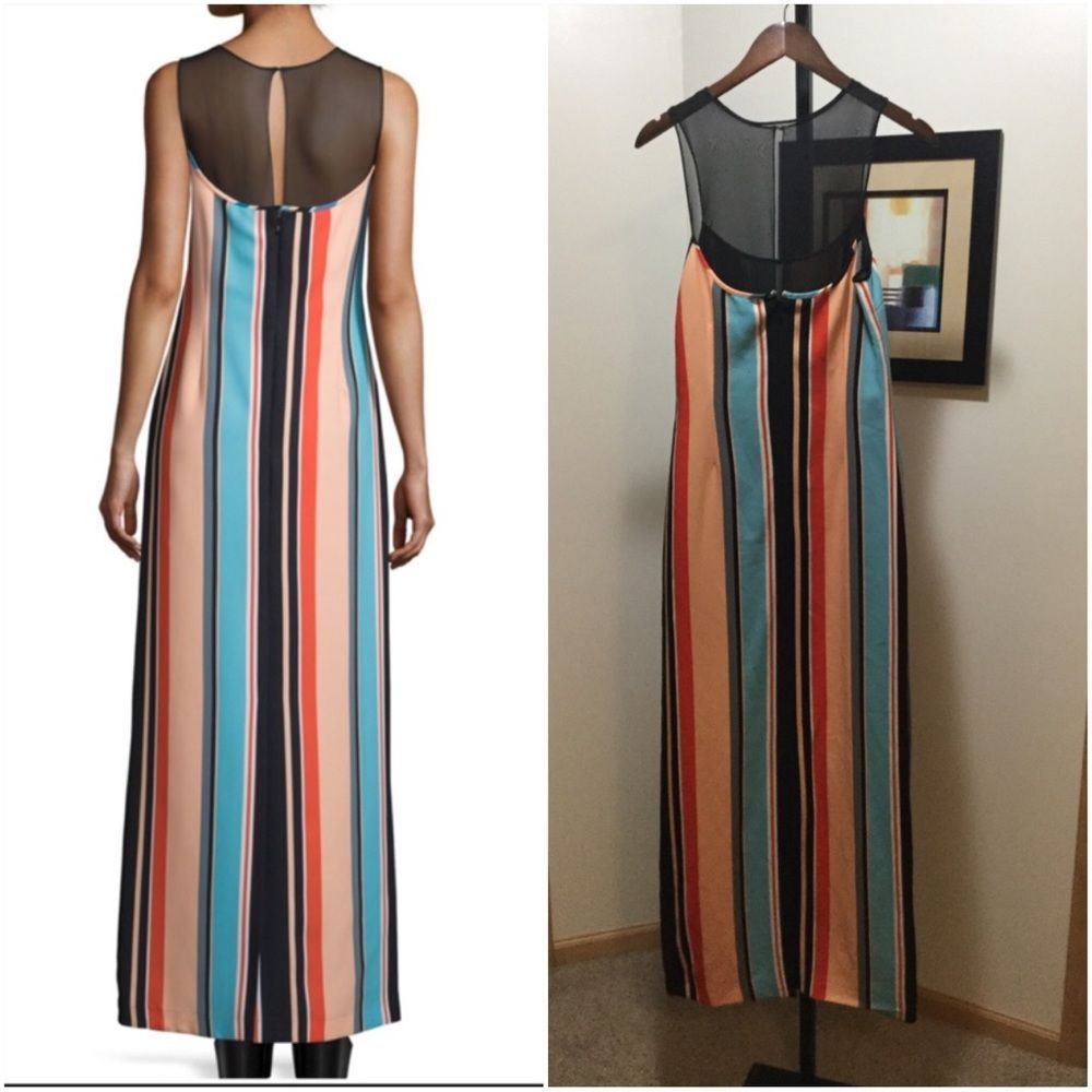 Opening Ceremon Sleeveless Sheer-yoke Stri… - Picture 4 of 7